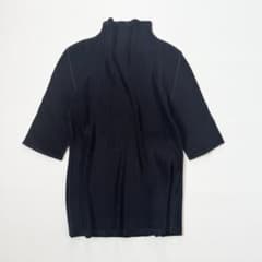 PLEATS PLEASE ISSEY MIYAKE 5部袖プルオーバーブラック - メルカリ