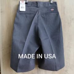 レア品・USA製 ディッキーズ ハーフパンツ デッドストック ヘザーグレー 28のサムネイル