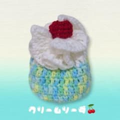クリームソーダ 巾着袋 かぎ編み ハンドメイド BIGサイズのサムネイル