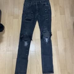 mnml スキニーデニム ダメージ加工 ブラックのサムネイル