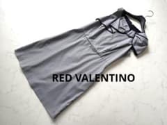RED VALENTINO 千鳥柄パイピング リボンワンピース 44 訳あり - メルカリ