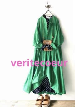 Veritecoeur ヴェリテクール　vc2356 コットンシルク　グリーン Veritecoeur ヴェリテクール vc2356 コットンシルク グリーン - メルカリ