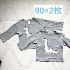 H&M 恐竜 長袖Tシャツ 90cm 2枚セットのサムネイル