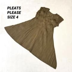 美品✨PLEATS PLEASE プリーツ チュニック フレア ブラウン 変形