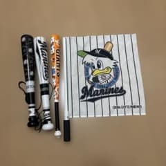 千葉ロッテマリーンズ 応援グッズ バット フラッグ セットのサムネイル