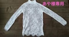 花柄_レースモックネックTシャツのサムネイル