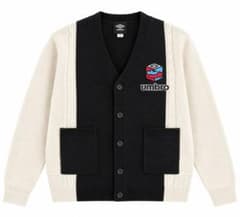 umbro ニット カーディガン ブラック×ホワイトのサムネイル