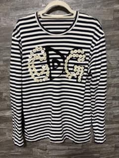 COMME des GARÇONS ボーダー 長袖Tシャツ ボタン装飾