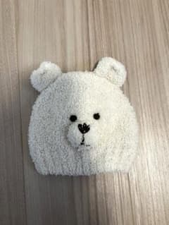 クマの顔デザイン ベビー帽子 40-42cmのサムネイル