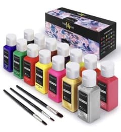 Magicfly 布用絵の具 14色セット ファブリックペイント 60mlのサムネイル