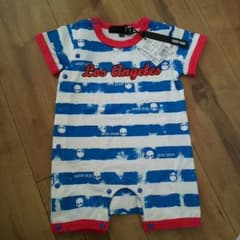 値下げしました！　新品未使用 saucy baby 半袖ロンパース 70のサムネイル