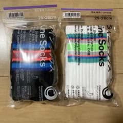 ファミマ ラインソックス 2足セット 25-28cm 夏の色 春の色 - メルカリ