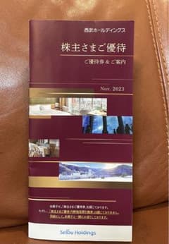 西武ホールディングス株主優待1,000株以上〜のサムネイル