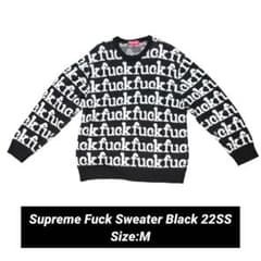 Supreme Fuck Sweater Black 22SS M - メルカリ