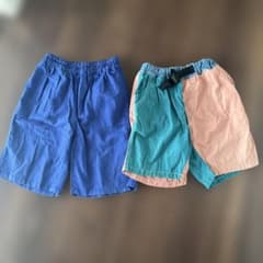 まとめ売り　カラフル　ハーフパンツ 青・緑・コーラルピンクのサムネイル
