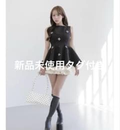 Darich ビジューフレアバルーンミニドレスBLK新品未使用タグ付き