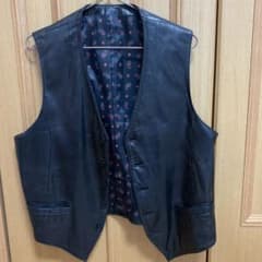 古着　牛革レザーベストのサムネイル