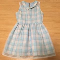 水色チェックワンピースのサムネイル