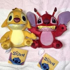 【新品 タグ付】スティッチ ぬいぐるみ いとこ イトコ ルーベン リロイ 赤 黄