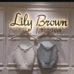 新品タグ付リリーブラウンlily brownビジュー付キャミキャンディストックのサムネイル
