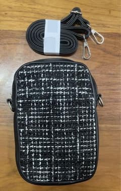 POLA ショルダーバッグ ツイード調 ブラックのサムネイル
