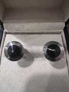 BVLGARI ブルガリ カフス カフリンクス オニキス SV925 シルバー