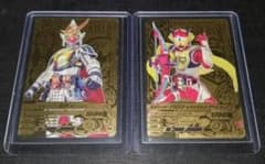 仮面ライダーガンバライジング★ゴールドカード2枚セット★バロン＆鎧武のサムネイル