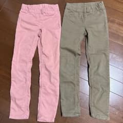 H&M トレギングス 2色セット ピンク・カーキのサムネイル