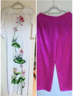 ベトナムのアオザイ ao dai ハス　レディースのサムネイル