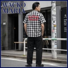 WACKO MARIA ワコマリア チェック 半袖シャツ 刺繍 ロカビリーシャツ