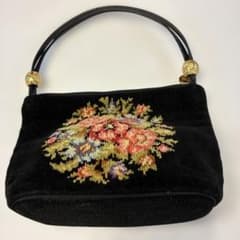 FEILER フェイラー ハンドバッグ 花柄 黒のサムネイル