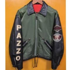 激シブ！★パッゾ PAZZO★ナイロン×袖レザー スタジャンのサムネイル