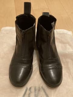 ブラック乗馬ブーツ ジッパー付き キッズのサムネイル
