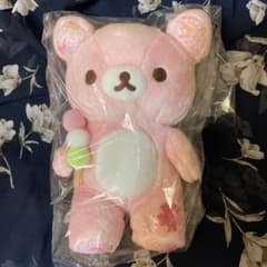 리락쿠마 얽히고 주름 봉제인형 벚꽃