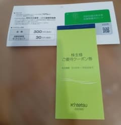 近鉄百貨店　株主優待　優待カード＋優待クーポン冊子　2026年11月30日までのサムネイル