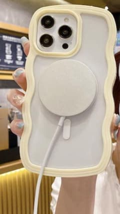 iPhone용 MagSafe 대응 웨이브 디자인 케이스 2장 세트