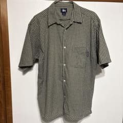 STUSSY チェック柄　M 半袖シャツ　カーキのサムネイル