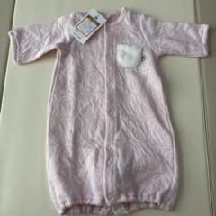 【新品未使用】長袖コンビドレス 50-60cm ピンク クマ柄のサムネイル