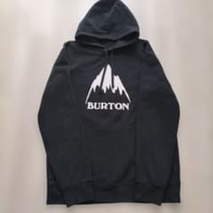 BURTON ブラック フード付きパーカー裏起毛(Sサイズ) - メルカリ