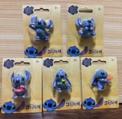 レア！海外製品　Disney スティッチフィギュア 5個セットのサムネイル