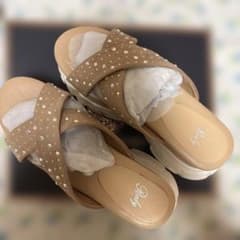 Rady サンダル　ストーン付　ベージュ✖️ホワイト　Mのサムネイル