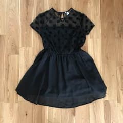【しい様専用！！】ワンピース H&M ドット シースルーのサムネイル