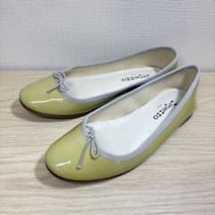 Repetto エナメルバレエシューズ ライトグリーン フラット 25cm - メルカリ