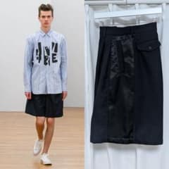2024aw】cdg shirt ライン キュロット ショート パンツ ウール - メルカリ