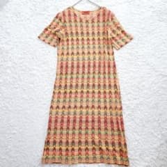 美品 MISSONI ミッソーニ 半袖ニットワンピース マルチカラー 11 L 美品 MISSONI ミッソーニ 半袖ニットワンピース マルチカラー 11 L
