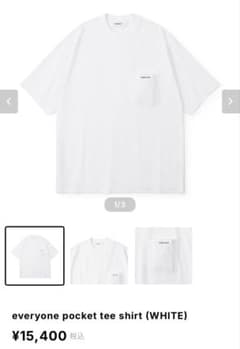 everyone pocket tee shirt WHITEのサムネイル