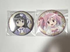 魔法少女まどか☆マギカ ローソンコラボグリッター缶バッジ 2種セット