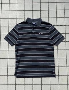 H*O様 ❗️【激レア品】❗️2000s銀タグ NIKE 太ボーダー柄　長袖ポロ 新品未使用・タグ付き】90s NIKE 銀タグ ボーダーポロシャツ 刺繍 希少