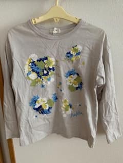 orange hakka 長袖カットソー グレー　花柄　130