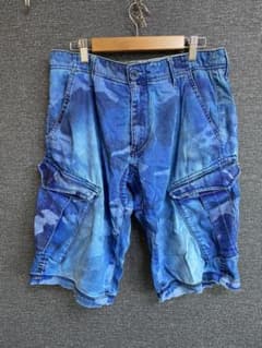 【値下げ】GAS ハーフパンツ  青迷彩色のサムネイル